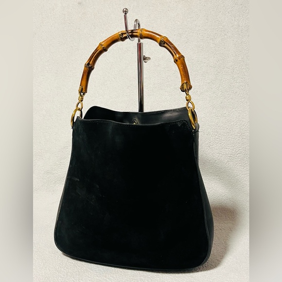 Gucci Bamboo Suede/Leather Shoulder Bag - Picture 5 of 13